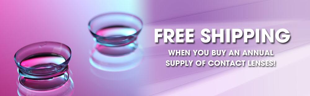 Free Shipping When You Buy an Annual Supply of Contact Lenses!